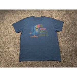 Froot Loops Shirt Adult Mens Medium Blue Spell Out Logo Short Sleeve